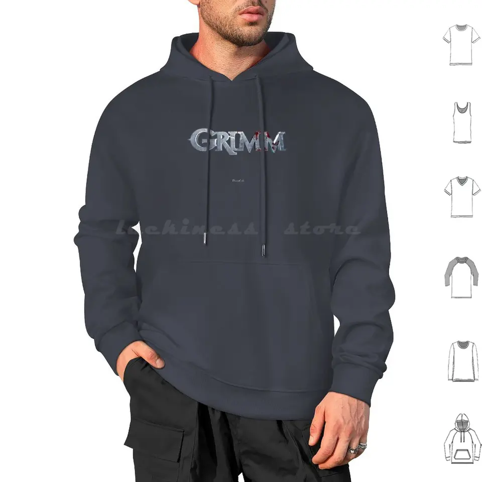 Grimm | | Logo | | Kapucňa bavlna s dlhým rukávom Grimm Grimm Grimmm logo Teen Lacný predaj